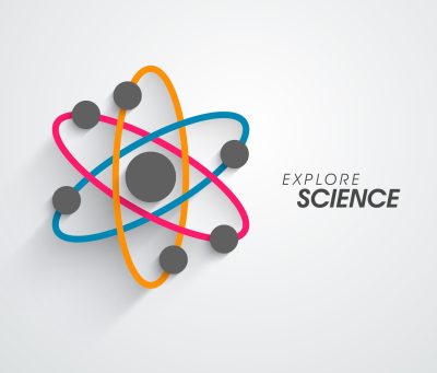 Abstract,Colorful,Atom,,Molar,Science,Concept,On,Grey,Background.